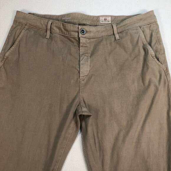 Adriano Goldschmied Pants Men's 34x28 Beige Caden Tailored Trouser Tapered 31R - Picture 6 of 16